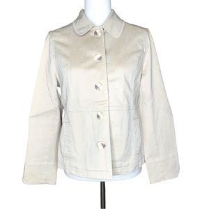 Cleo Petites Y2K Tan Khaki Lightweight Jacket | M
